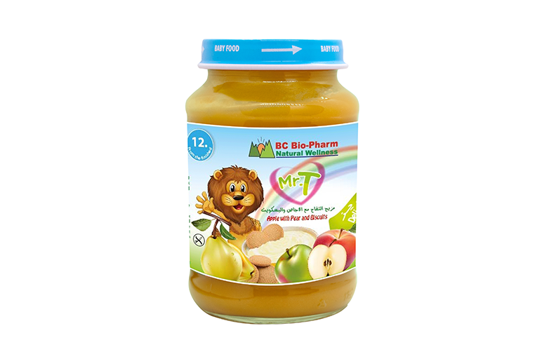 BABY FOOD APPLE, PEAR AND BISCUITS